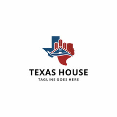 Obraz na płótnie Canvas Texas house building graphic design illustration concept for real estate company logo