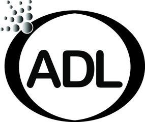  ADL logo icon vector template on white background, creative letter ADL icon. ADL vector.

