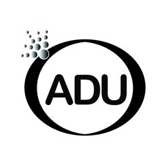 ADU logo icon vector template on white background, creative letter ADU icon. ADU vector.