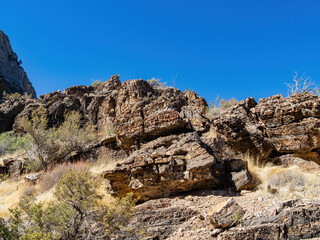 Fototapeta premium Sunny view of the landscape in Red Rock Canyon