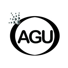 AGU Unique abstract geometric logo design