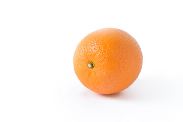 A ripe orange isolated on a white background. Orange Trim Track.