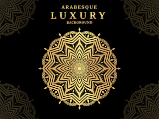 Elegant arabesque luxury mandala circle floral pattern background in traditional Arabic Islamic style.
Use Ornamental decorative mandala for invitation cards,flyer,Ramadan greeting card,coloring book 