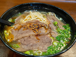 Close up shot of Lanzhou noodle