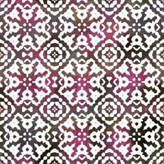Seamless white on color interior wall tile style surface pattern design for print. High-quality illustration. Ornate overlay contemporary textile graphic design. Floor wall cover in Portuguese style.