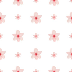 Watercolor flower seamless pattern
