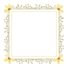 Beautiful flower square frame