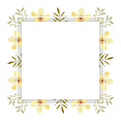 Beautiful flower square frame