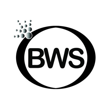 BWS logo. BWS design. Black BWS letter. BWS letter logo design. Initial letter BWS linked circle uppercase monogram logo. BWS Vector.