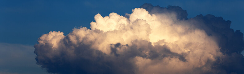 Big summer storm clouds. Worsening weather. Natural abstract background.