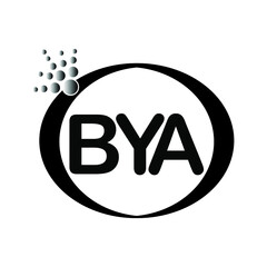 BYA letter logo icon vector template on white background creative letter BYA icon. BYA vector.
