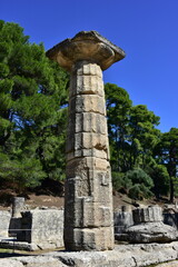 The archaeological site of ancient village Olympia in Greece
