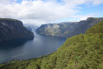 Fototapeta na wymiar Norwegen - Aurlandsfjord / Norway - Aurlandsfjorden /