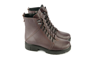 women's boots isolated on white background.