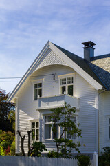 Big white nordic wooden house