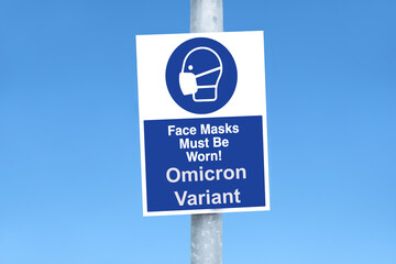 Face covering must be worn due to Omicron variant