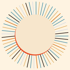 sun rays with empty space for text vector background