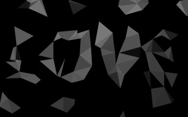 Dark Silver, Gray vector shining triangular template.