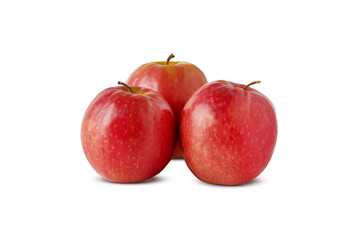 cripps pink apples isolated on white