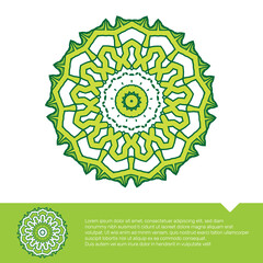 Circular Floral Mandala Coloring Page Vector Illustration