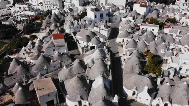 City of Alberobello in Italy with its famous historic Trulli houses - travel photography