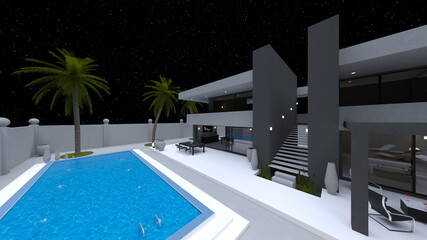 プール付き住宅