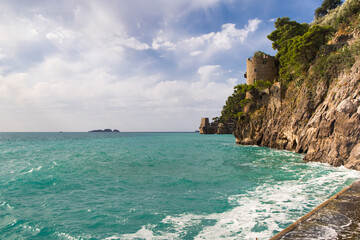 Naklejka premium Positano, La costiera Amalfitana