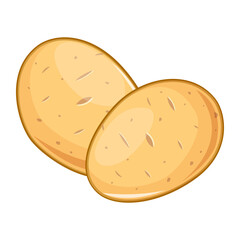 Potatoes concept illustration tuber food vector