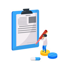 Doctor With Papers Composition