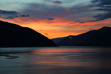 Sonnenaufgang - Sognefjord bei Fresvik / Sunrise - Sognefjorden near Fresvik /