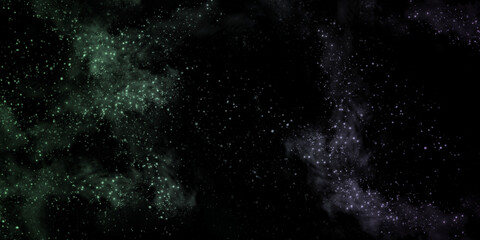 abstract space, colorful nebula, stars and sky