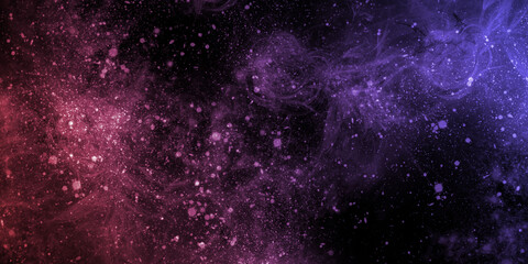 abstract space, colorful nebula, stars and sky