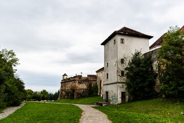 Fototapeta na wymiar The Hill Citadel (Cetățuia de pe Strajă), medieval fortification. Brasov, Romania.