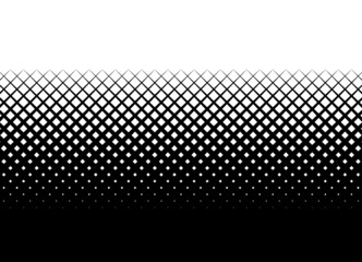 Abstract smooth transition from black to white modern geometric pixel pattern. Black and white vector background.
