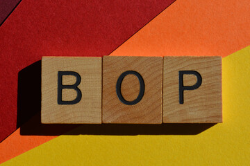 Bop, word as banner headline - obrazy, fototapety, plakaty