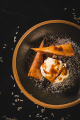 Perfect Sushi Japanese Asian Seafood Food Dish Menu Gourmet Restaurant Chef on Dark Background