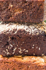 Fresh baked healthy bread close-up