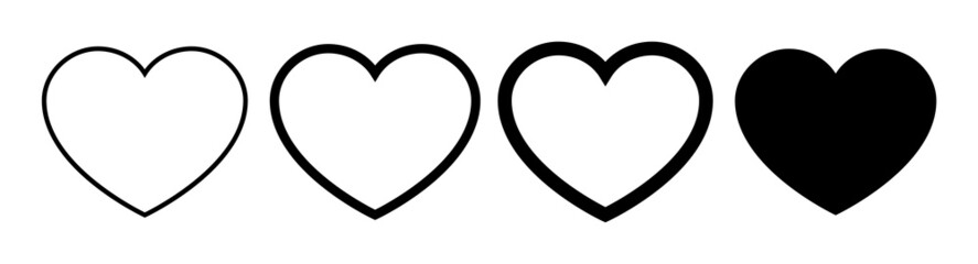 Heart Vector Icons. Set of Love symbols