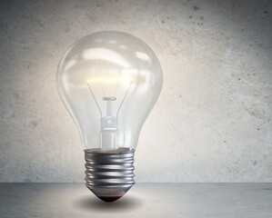 Light bulb in fresh ideas concept - 3D rendering