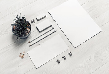 Blank stationery template for placing your design. Mockup for branding identity.