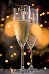 two glasses of champagne