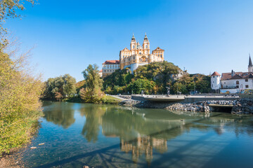 Beutiful view of Stift Melk (Melk Abbey) from a viewpoint - Melk, Austria