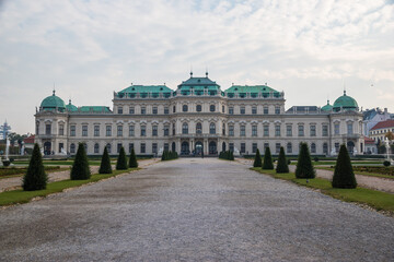 Fototapeta premium Vienna, Austria, October 2018 - beautiful view of Belvedere Palace