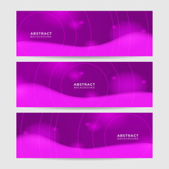 Soft Light Technology Purple Abstract Geometric Wide Banner Design Background
