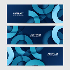 Obraz na płótnie Canvas Slab Circle Tech Blue Abstract Geometric Wide Banner Design Background