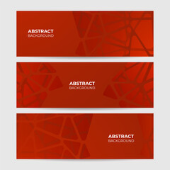 Groove Red Abstract Geometric Wide Banner Design Background