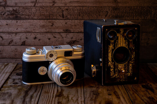 Antique cameras still life