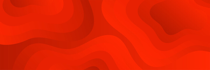 Wave Bloob Red Abstract Geometric Wide Banner Design Background