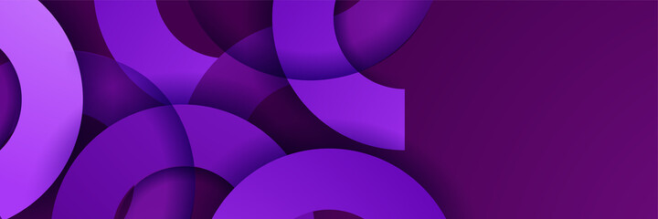 Slab Circle Tech Purple Abstract Geometric Wide Banner Design Background