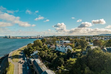Aerial View of Edinburgh Marina:  stunning new waterside development views of the coastline and the Firth of Forth, enjoy the tranquility of this stunning marina from the comfort of your boat